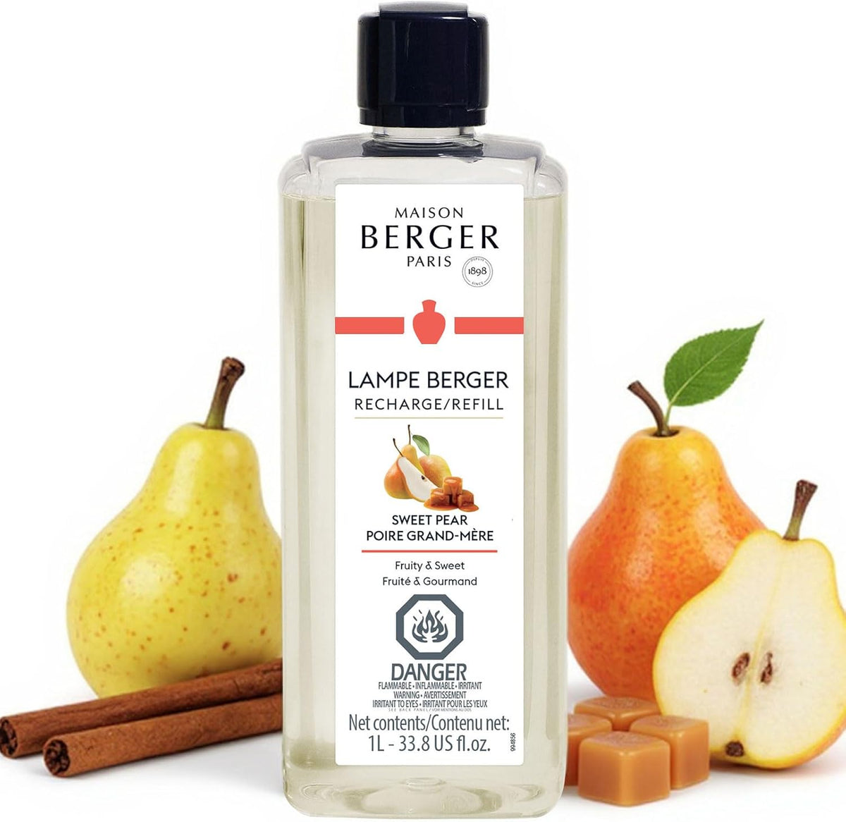 MAISON BERGER - Sweet Pear - Lampe Berger Fragrance Refill for Home Fragrance Oil Diffuser - Air
