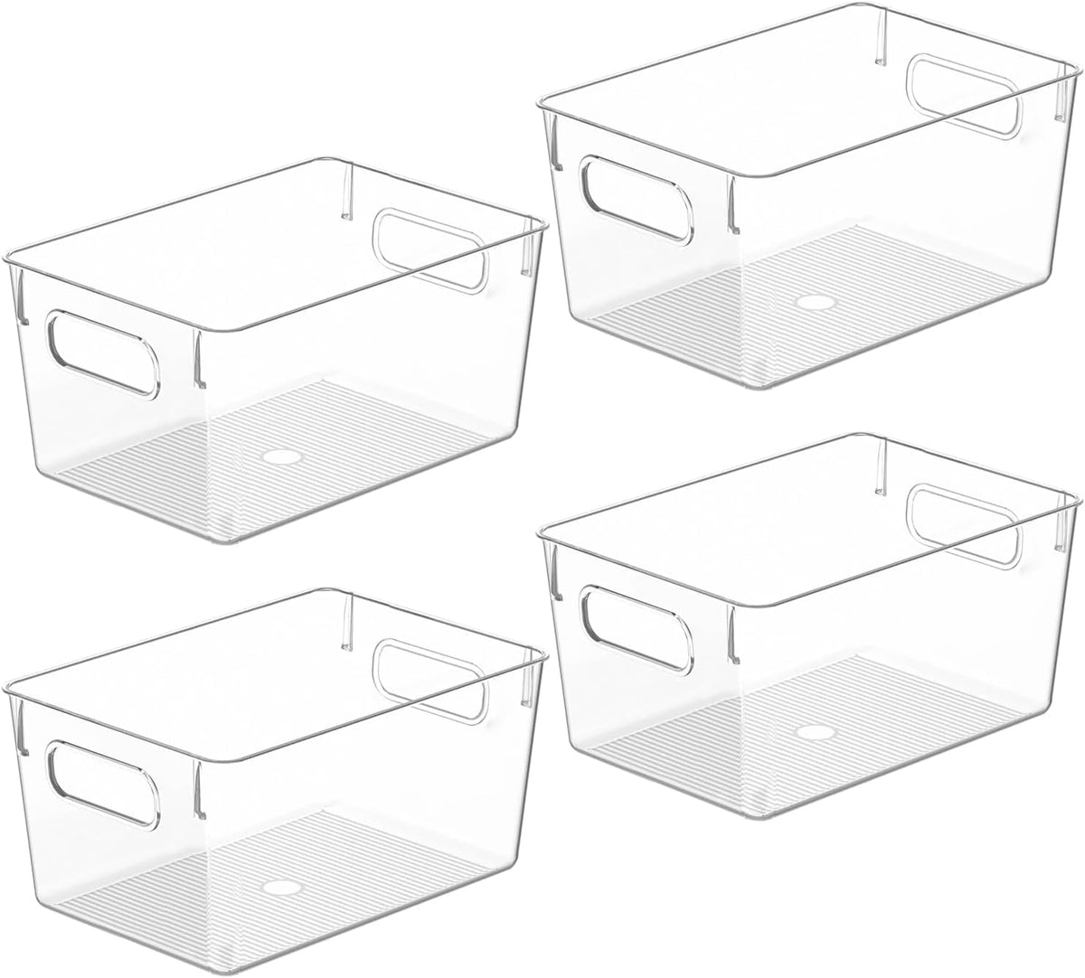 Clear Plastic Storage Bins, Pantry Organizers and Storage Containers Fridge Organizer Bins Kitchen