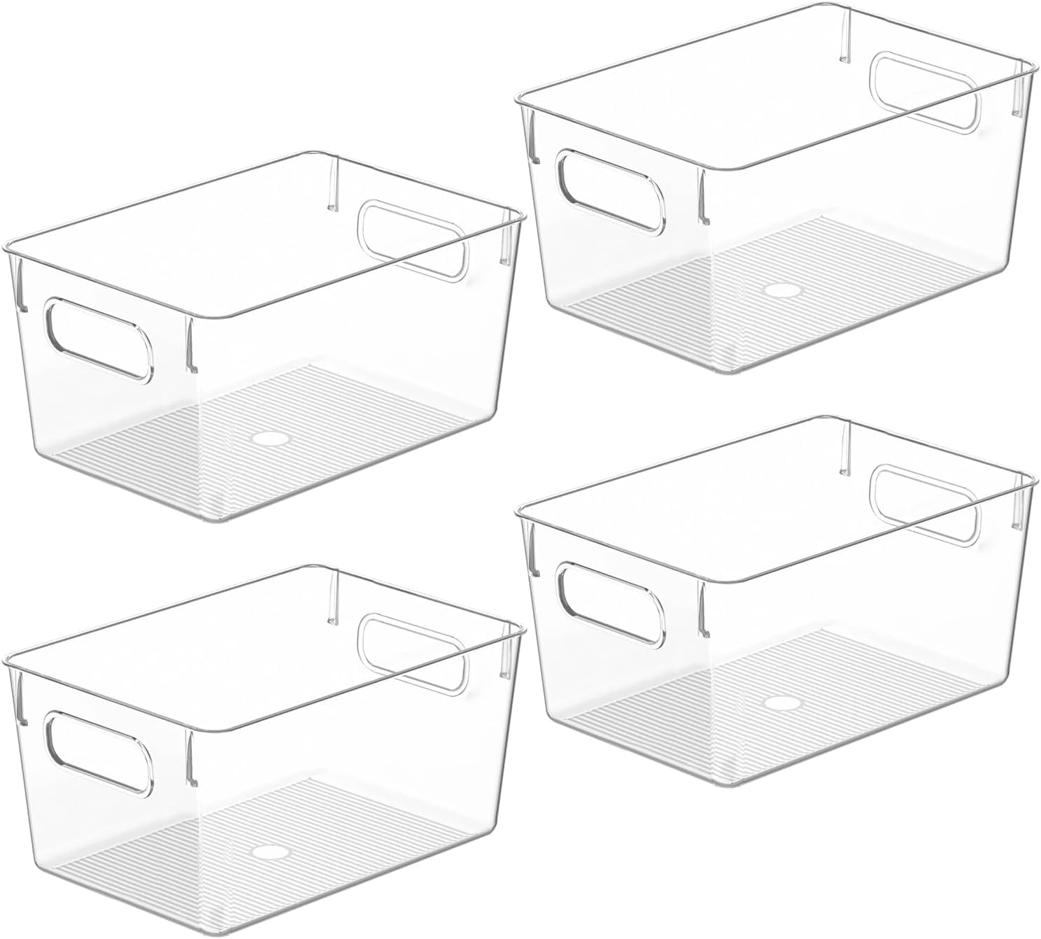Clear Plastic Storage Bins, Pantry Organizers and Storage Containers Fridge Organizer Bins Kitchen