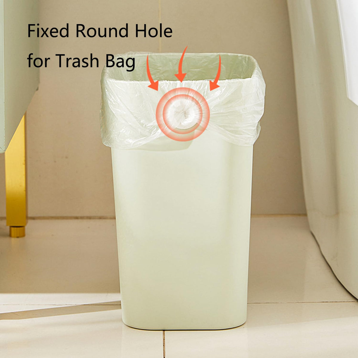 Rectanglar Small Trash Can 3 Pack, 3 Gallon/12 L Office Garbage Can Wastebasket, for Bedroom