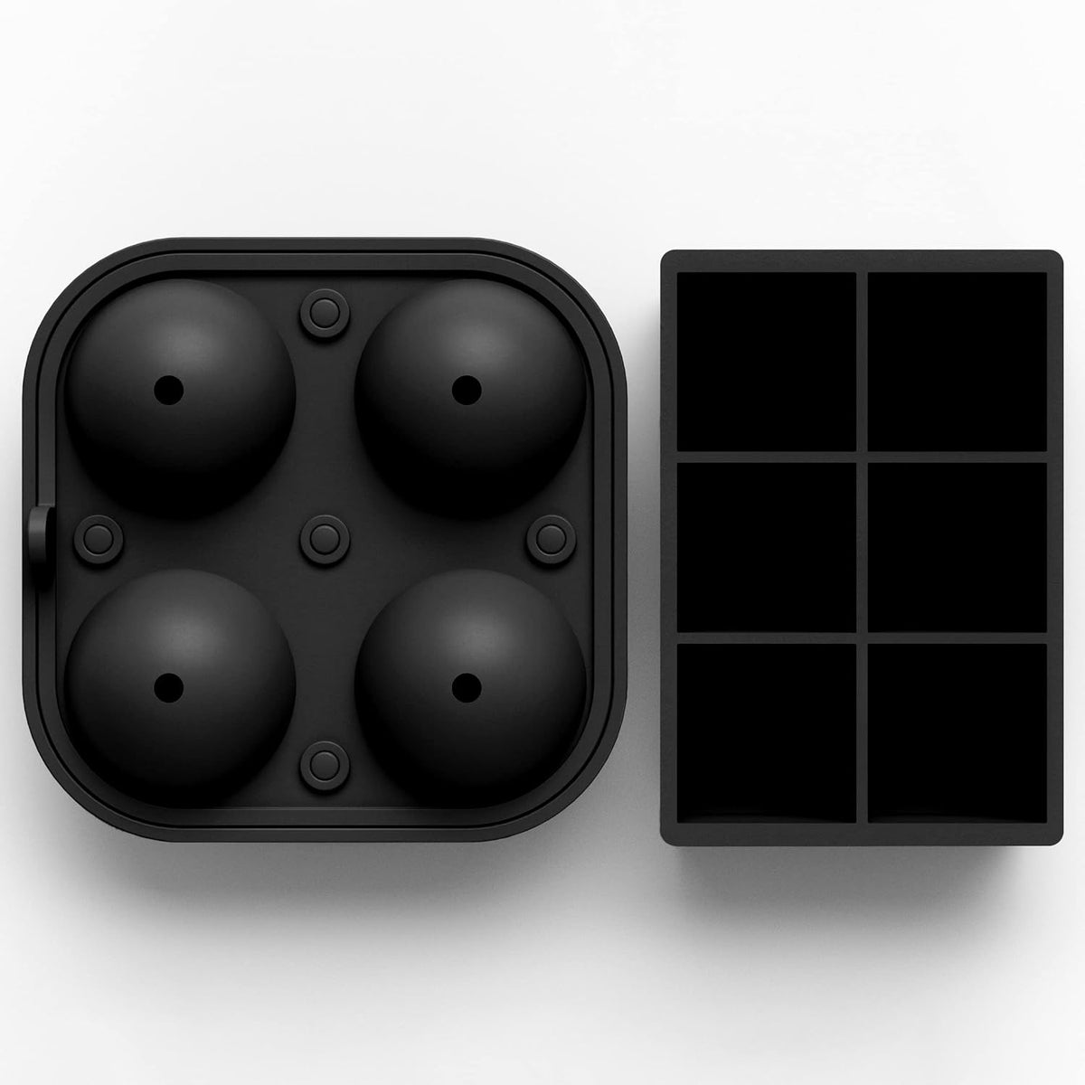glacio Ball Ice Cube Tray and Big Ice Cube Molds for Whiskey, Slow-Melting, 100% Silicone