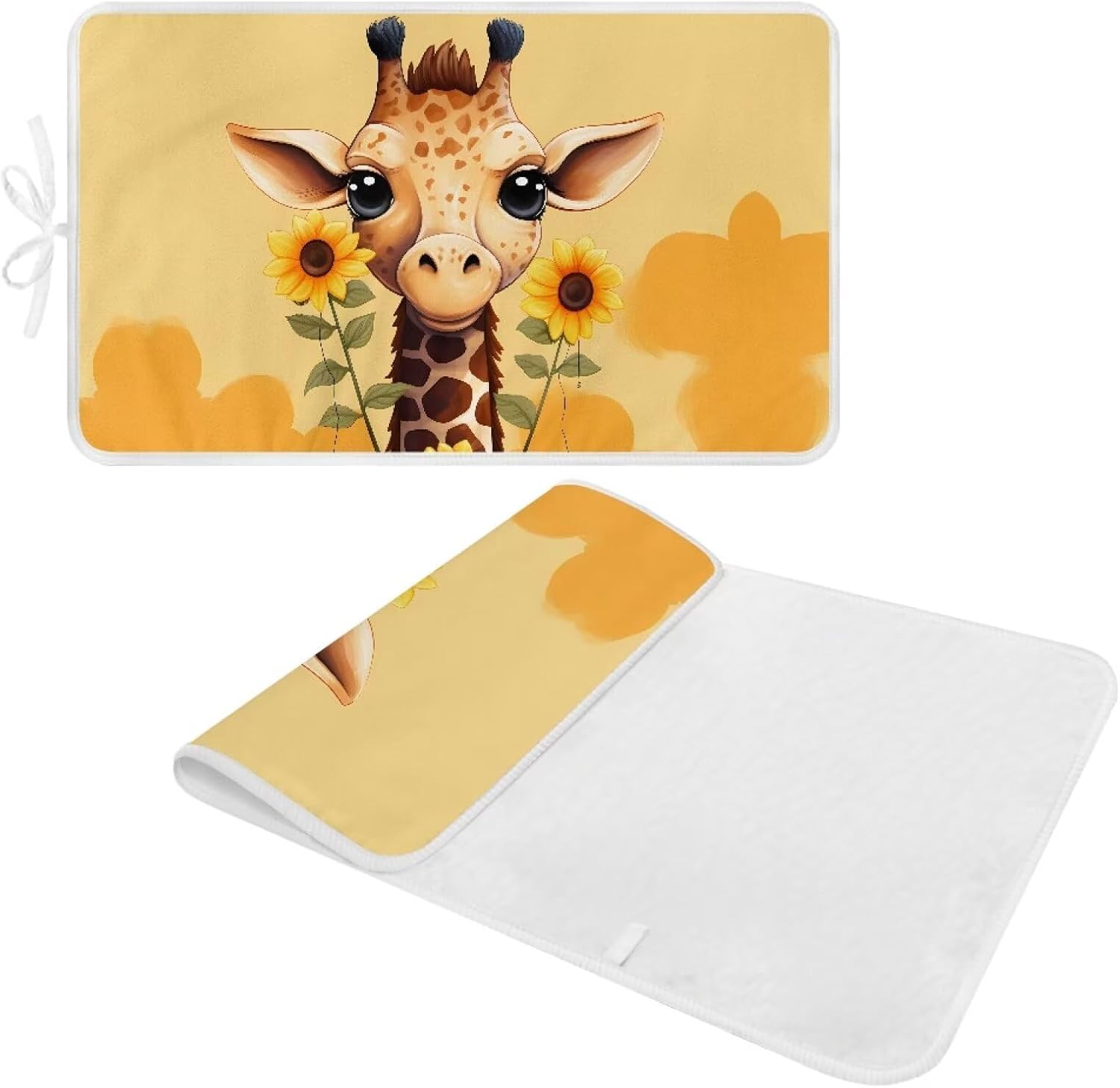 Funny Ironing Mat Portable Giraffe Ironing Pad for Steam Pressing on Tabletop or Bed,Heat Resistant