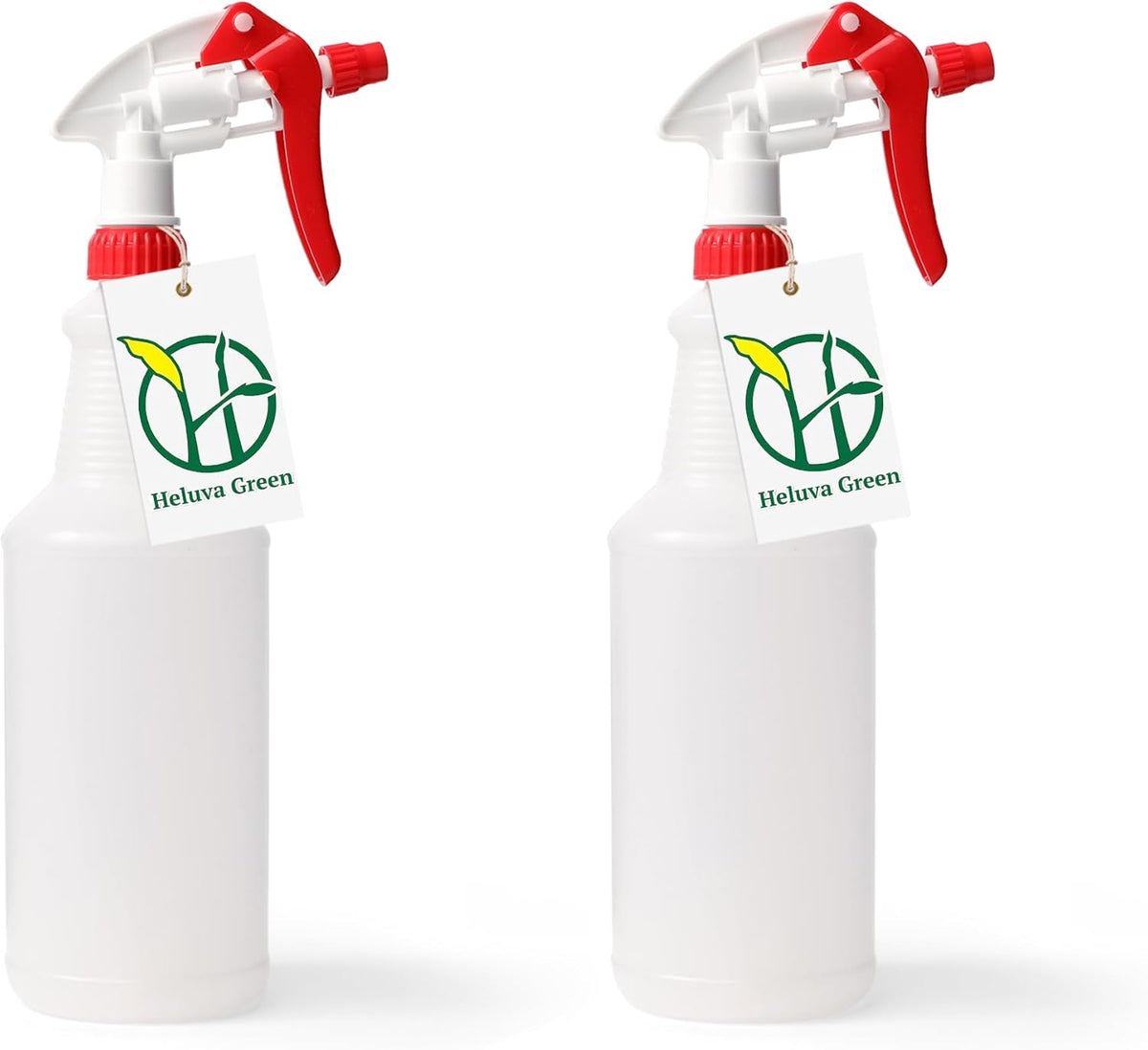 Heavy Duty 32oz Plastic Spray Bottles for Cleaning - Large Empty Industrial Bottles for Gardening