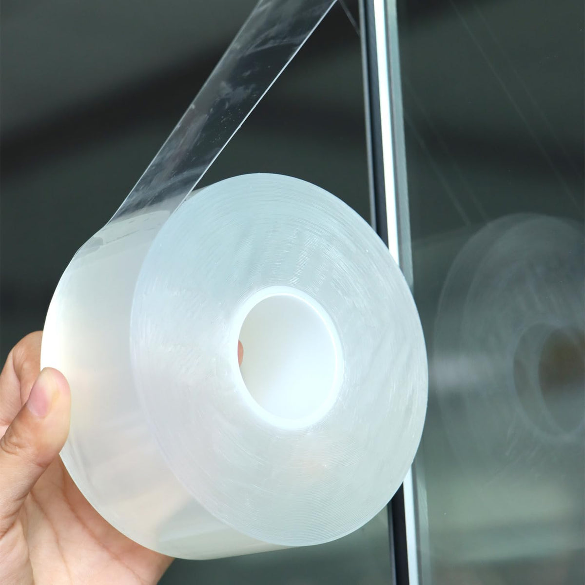 Transparent Window Weather Sealing Tape 2 Inch x 66 FT Weather Stripping Residue-Free Clear Window
