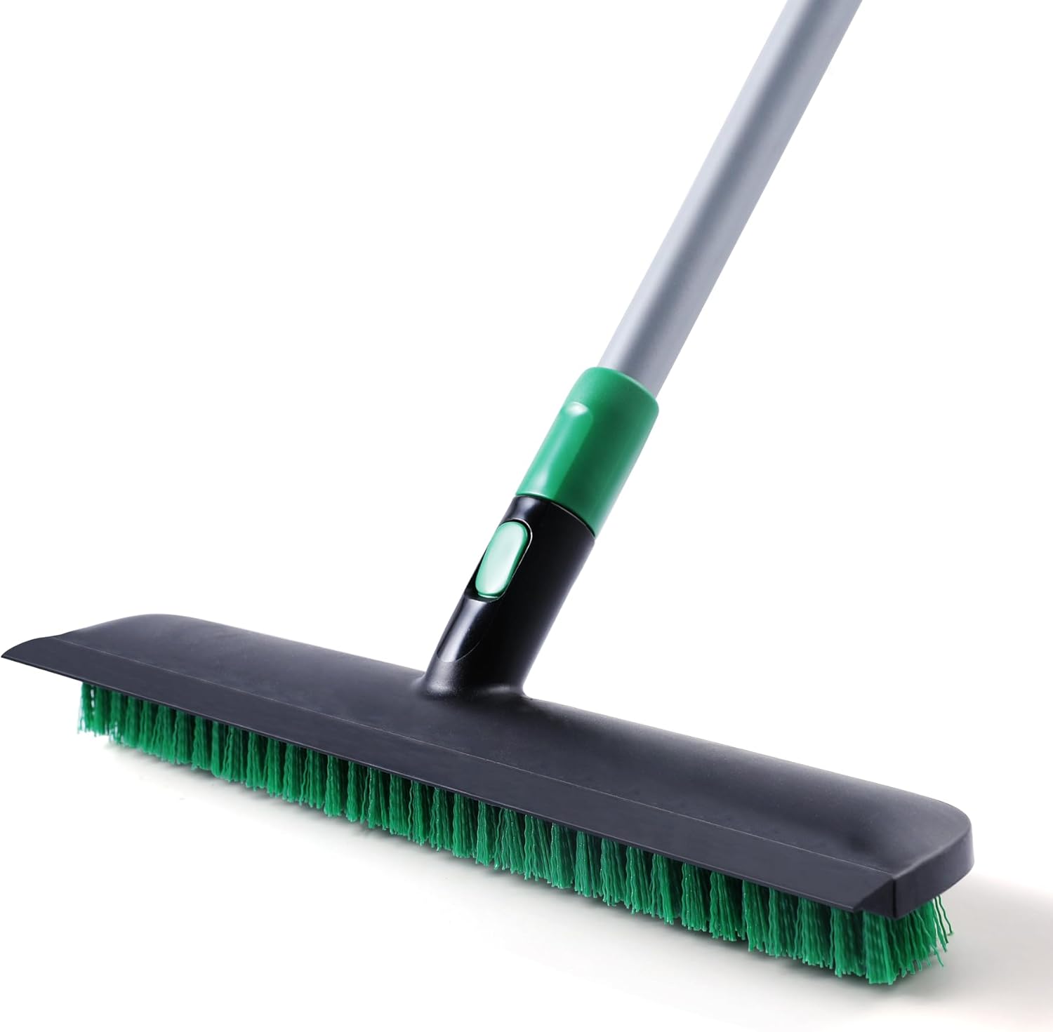 Eyliden X-Large Floor Scrub Brush, 2 in 1 Scrape Brushes with Rubber Squeegee | 55.3" Long Handle