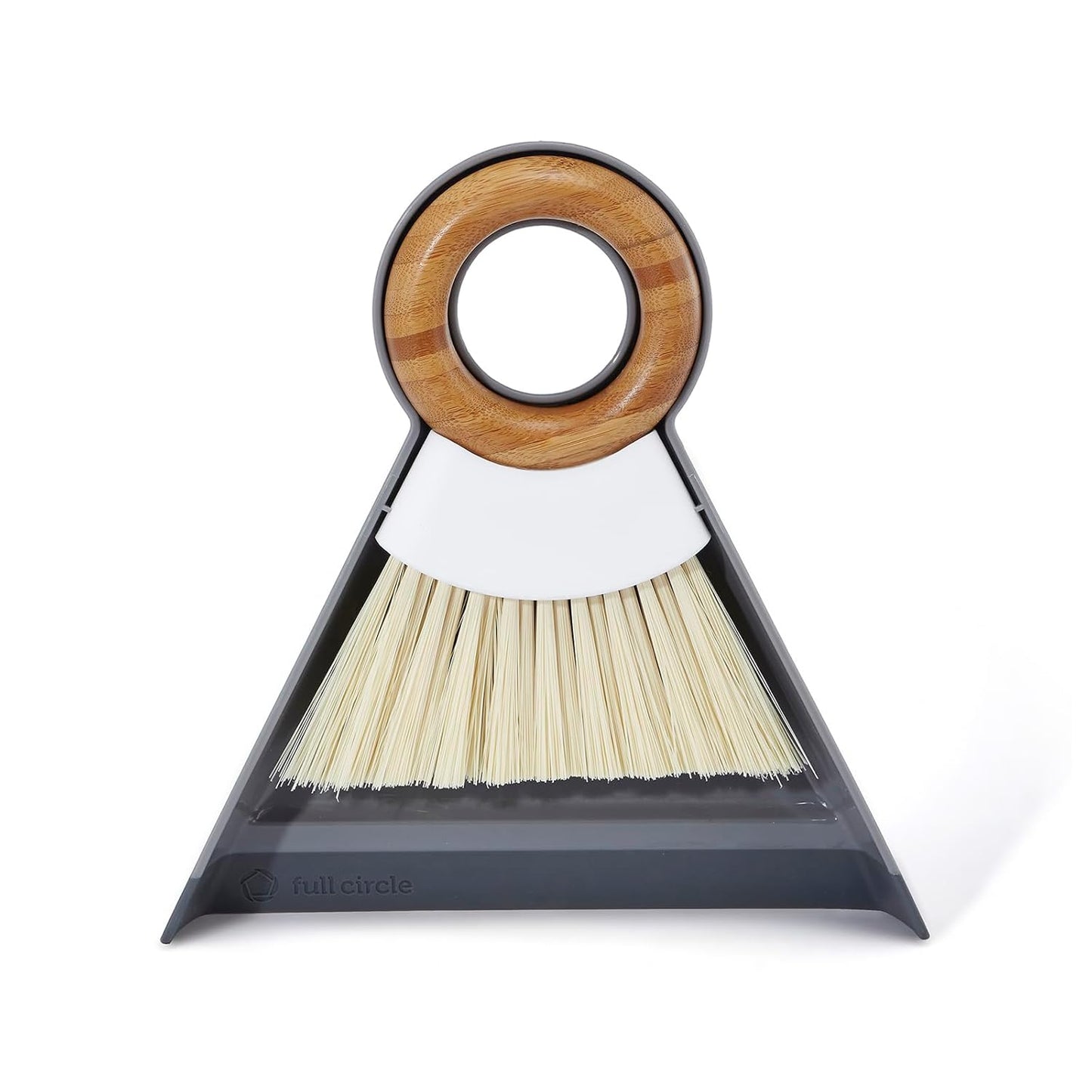 Full Circle Tiny Team Mini Compact Brush & Dustpan Set, Portable Handheld Broom for Quick Cleanups