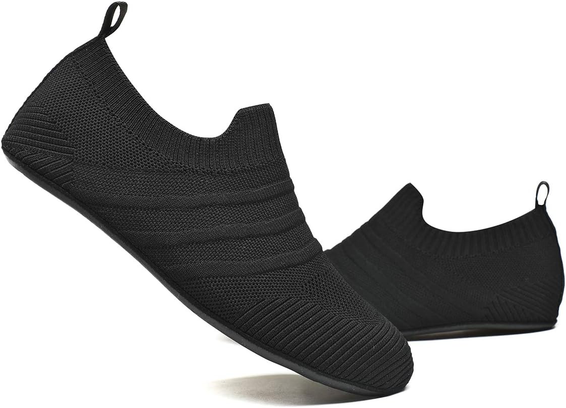 QZKDM Lightweight Slip on Grip Indoor House Slippers Barefoot Non Slip Home Exercise Yoga Shoes for