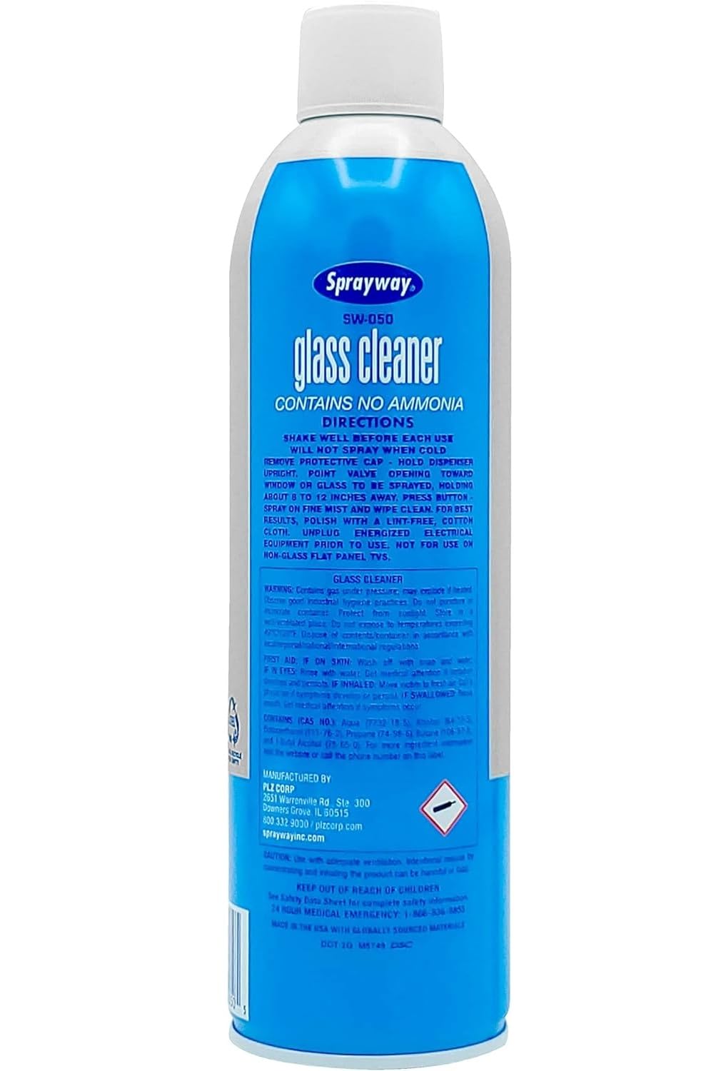 Sprayway Glass Cleaner with Foaming Spray for a Streak-Free Shine for Home and Automotive Use, 19