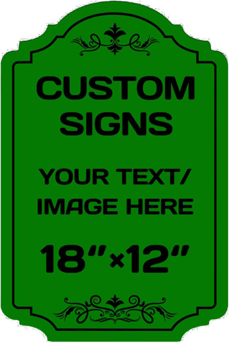 Personalized Aluminum Metal Signs - Weatherproof, Custom Text & Picture, Multiple Sizes - Hazard