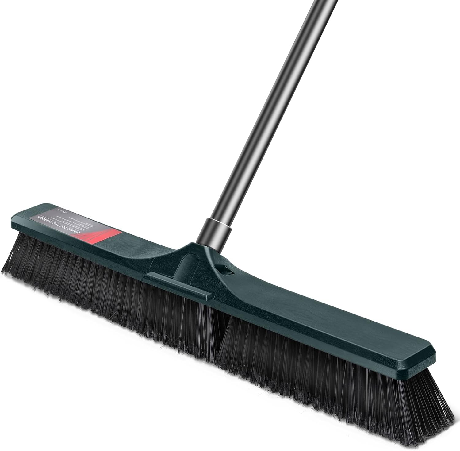 MASTERTOP 24" Push Broom Outdoor, Heavy Duty Garden Brush Broom with 58" Long Handle and Stiff