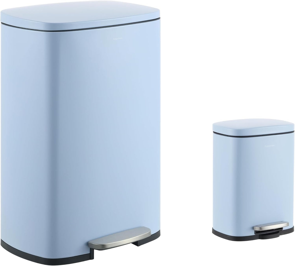 happimess HPM1006H Connor Rectangular 13-Gallon Trash Can with Soft-Close Lid and Free Mini Trash