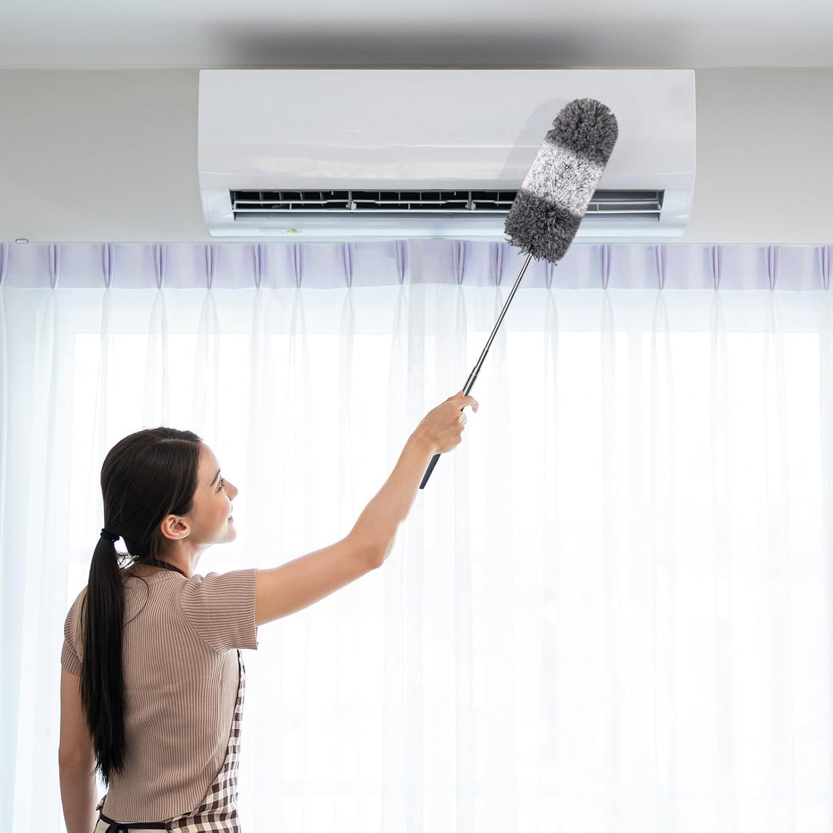 Tanlade 12 Pcs Microfiber Feather Duster for Cleaning 13-31 Inch Extendable Cobweb Dusters Ceiling