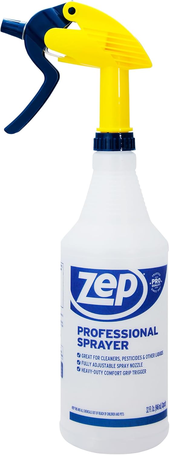 Zep Professional Sprayer Bottle - 32 oz (Case of 12) - HDPRO1 - Versatile Adjustable Nozzle Spray
