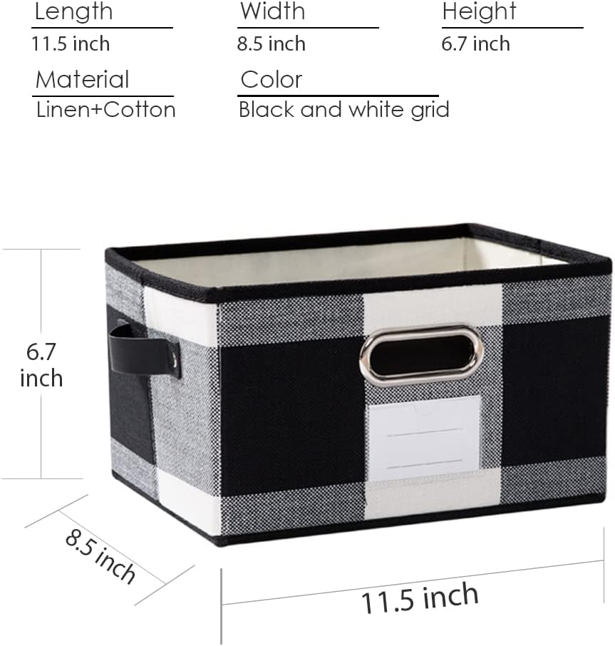 PRANDOM Fodable Storage Bins for Closet [3-pack] Decorative Fabric Storage Baskets Cubes with