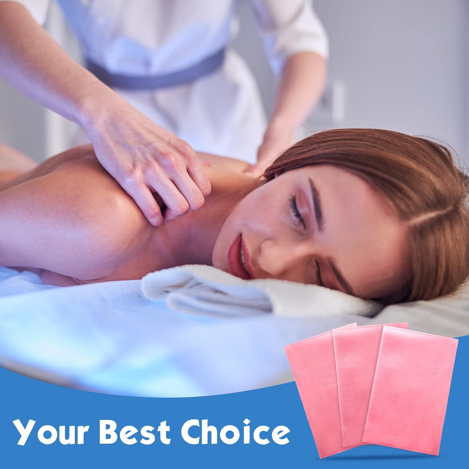 Tegeme 150 Pieces Disposable Massage Table Sheets 31" x 70" Waterproof Bed Sheets Non Woven Bed