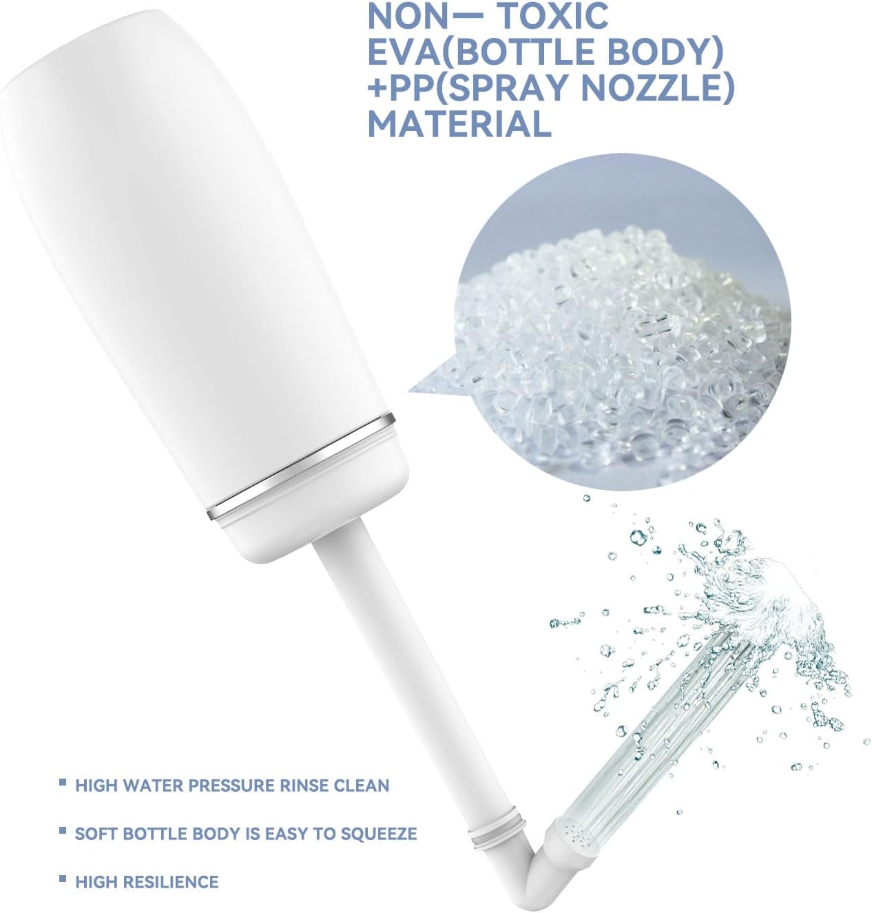 Portable Bidet for Travel Friendly Handheld Personal Peri Bottle 400ml Convenient Leakproof Design