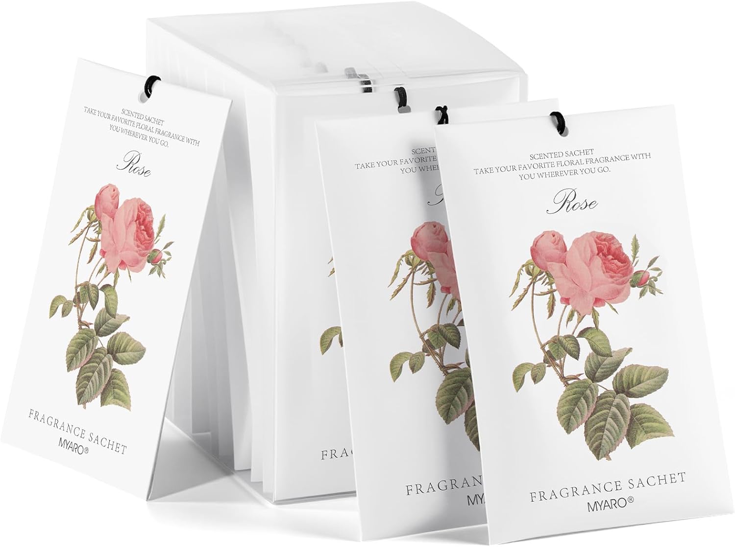 12 Pcs Rose Sachets Long Lasting Air Freshener Fragrance Potpourri Bags Odor Eliminator for Home