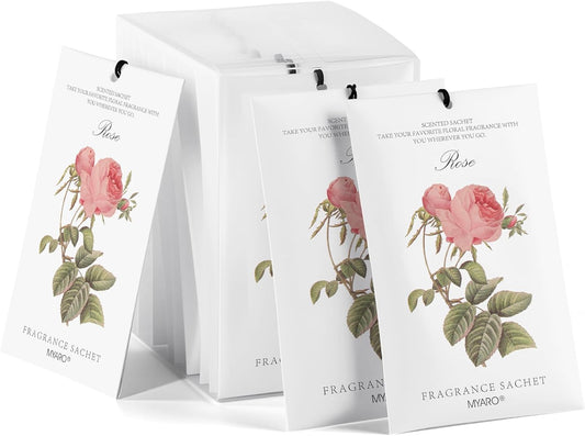 12 Pcs Rose Sachets Long Lasting Air Freshener Fragrance Potpourri Bags Odor Eliminator for Home