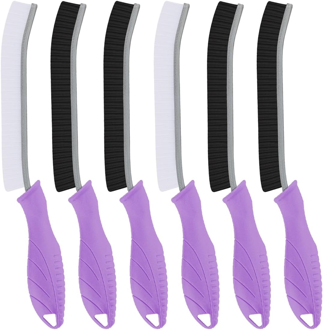 Hard Bristle Crevice Cleaning Brush-Thin Gap Scrub Brush, Small Cleaning Brush, Grout Brush