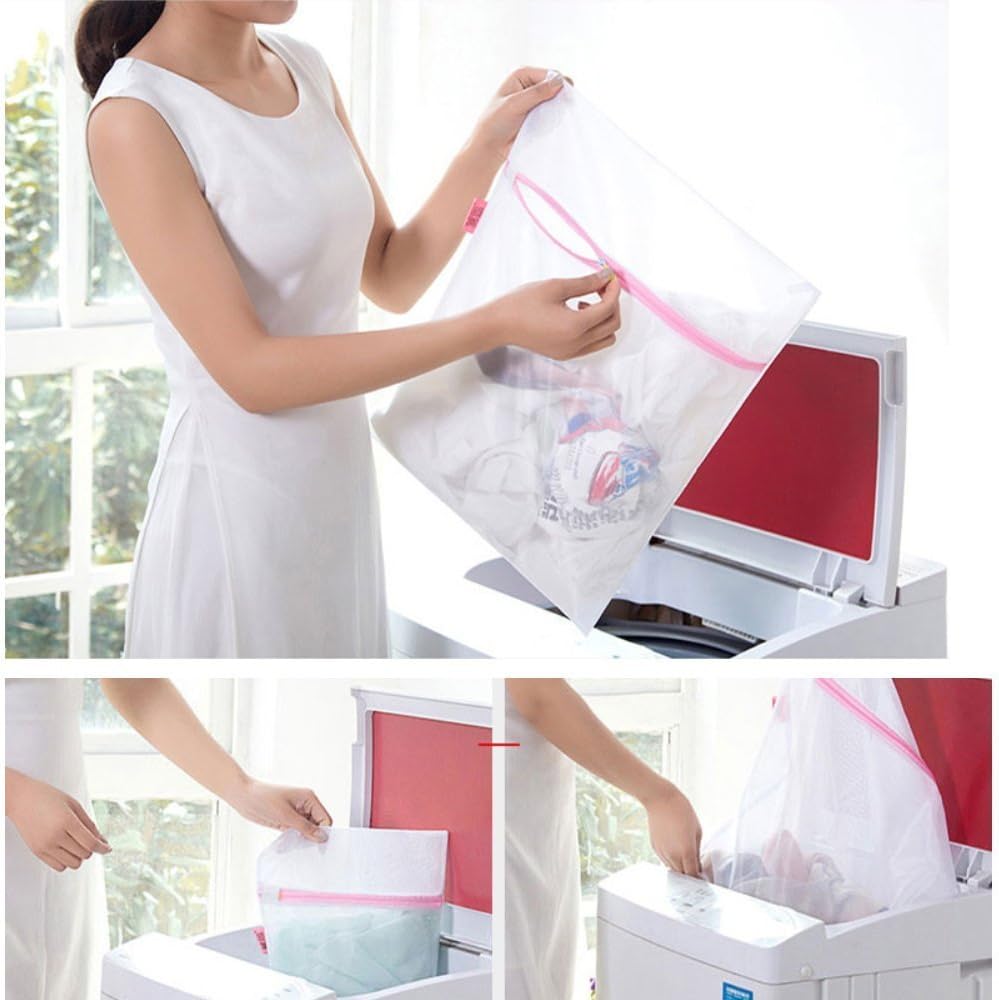 Pack of 5 Mesh Laundry Washing Bags-5 Large for Laundry,Blouse, Hosiery, Stocking, Underwear, Bra