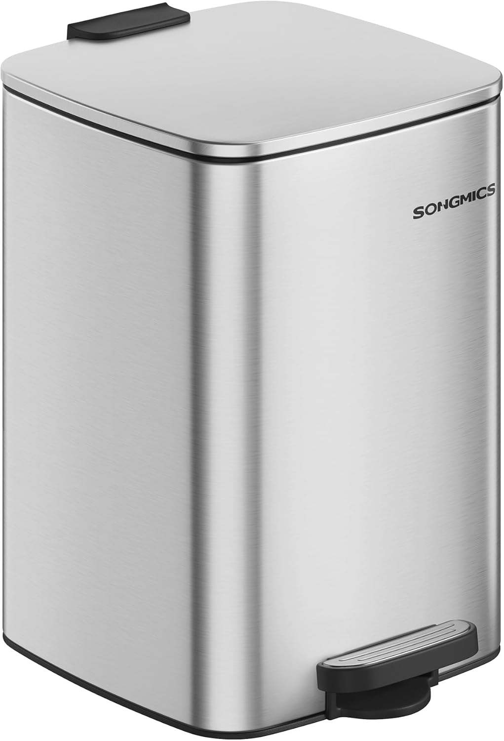 SONGMICS Kitchen Trash Can, 5.2-Gallon (20 L) Trash Bin, Stainless Steel Garbage Can, with Inner
