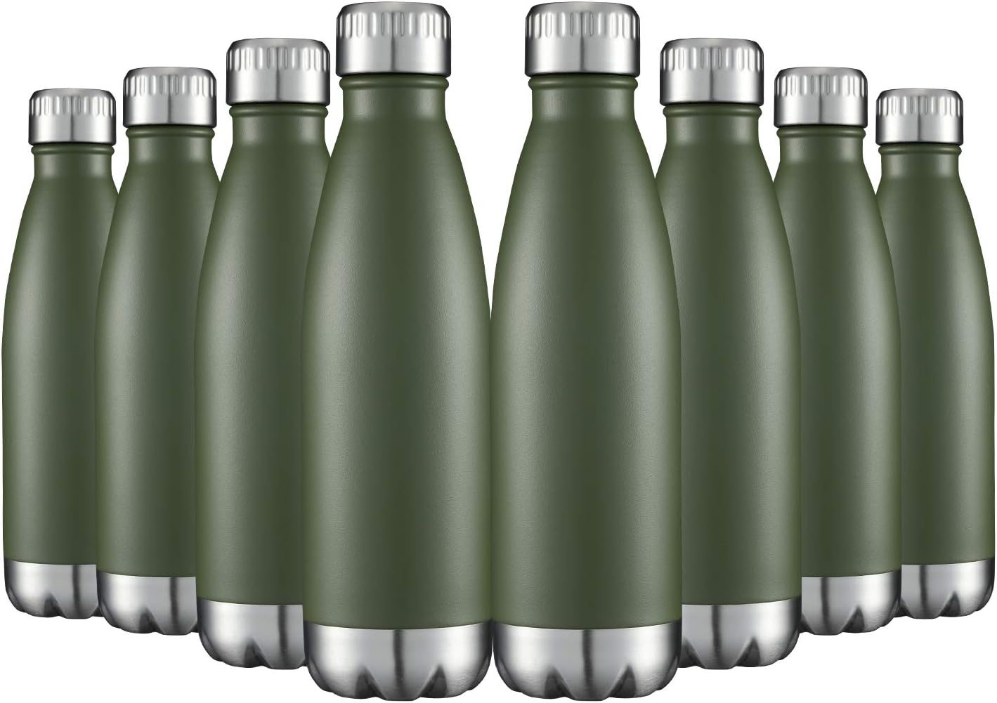 HASLE OUTFITTERS 17oz Stainless Steel Water Bottles Bulk, Vacuum Insulated Double Walled Powder