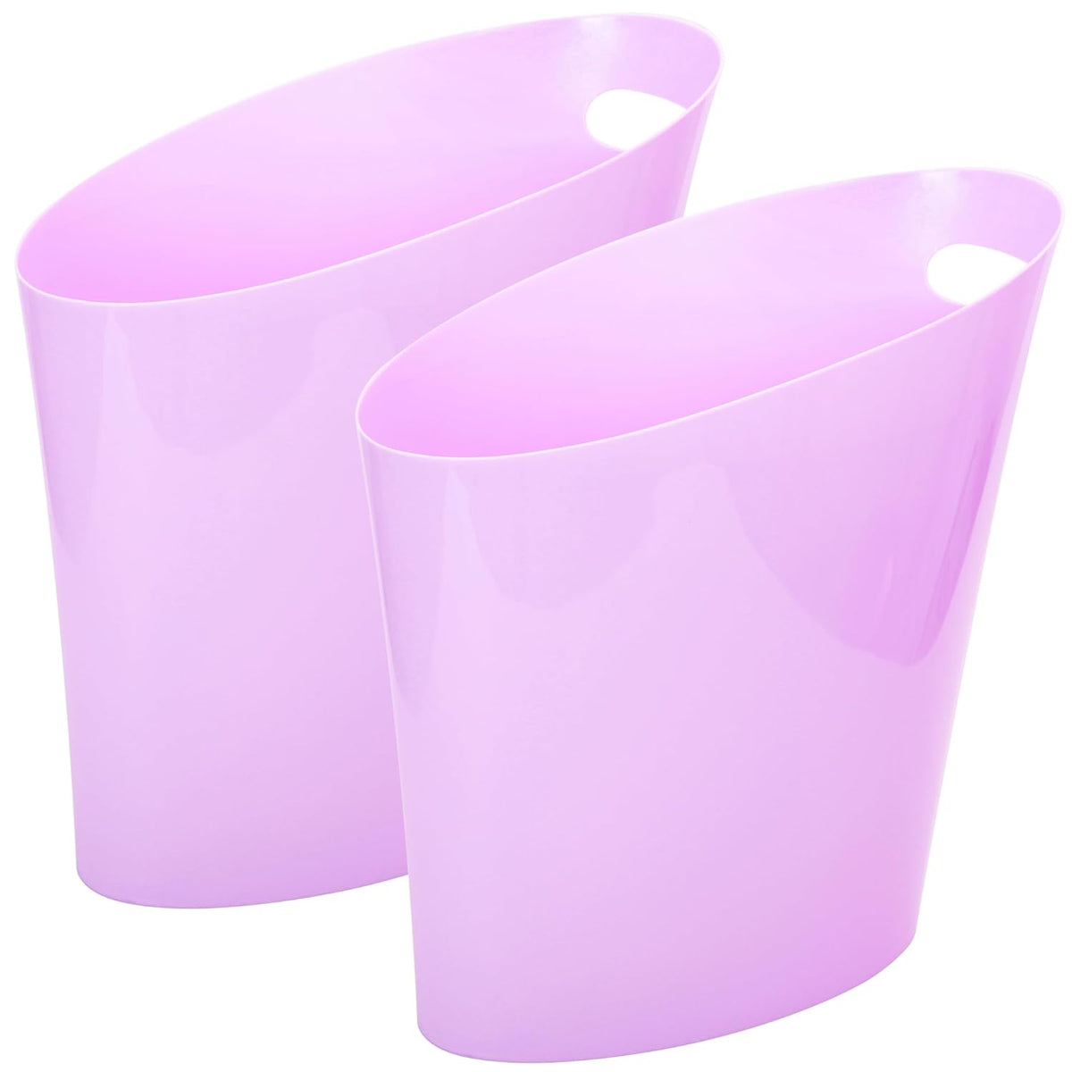 Youngever 2 Gallon Slim Trash Can, Plastic Garbage Container Bin, Small Trash Bin with Handles for
