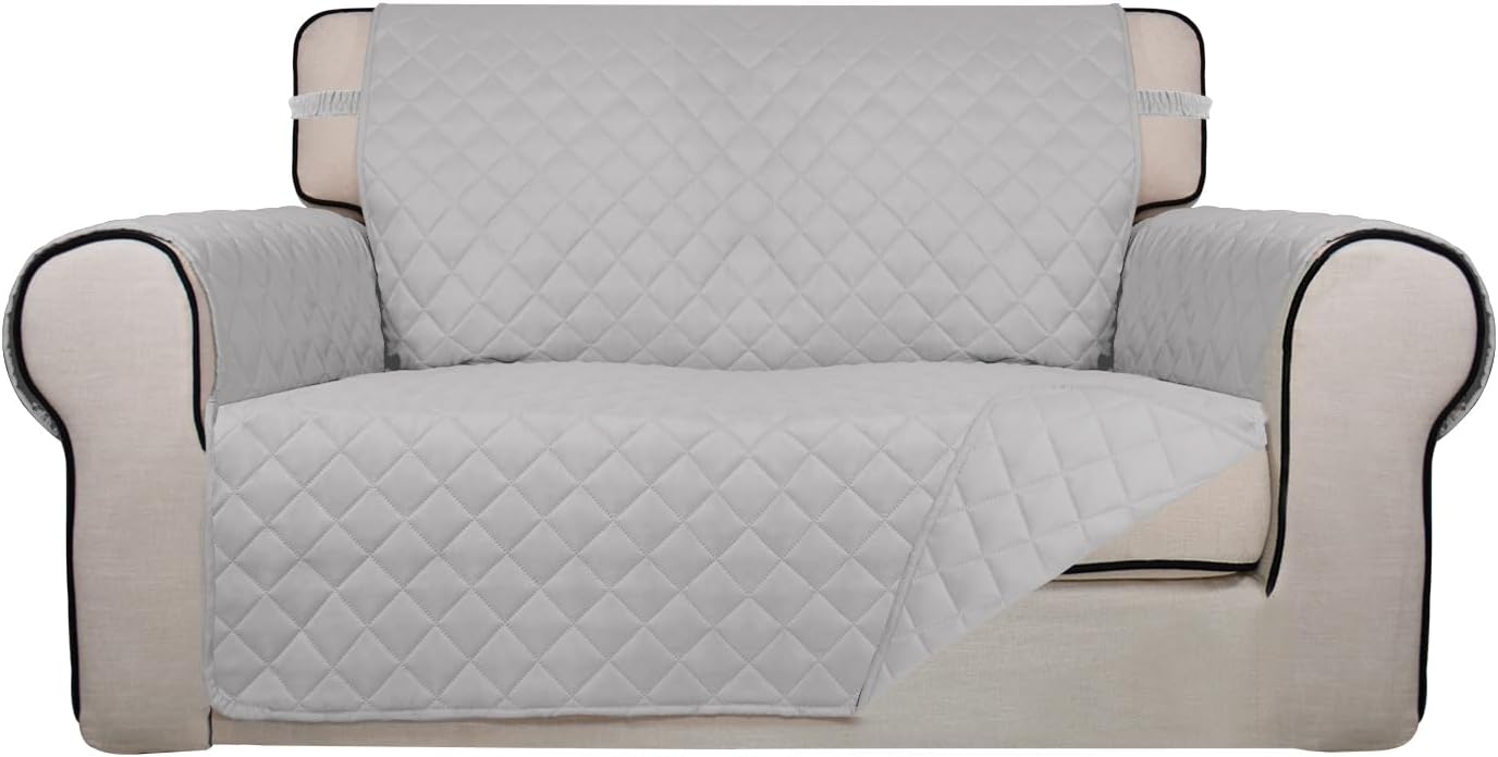 PureFit Reversible Quilted Sofa Cover, Water Resistant Slipcover Furniture Protector, Washable