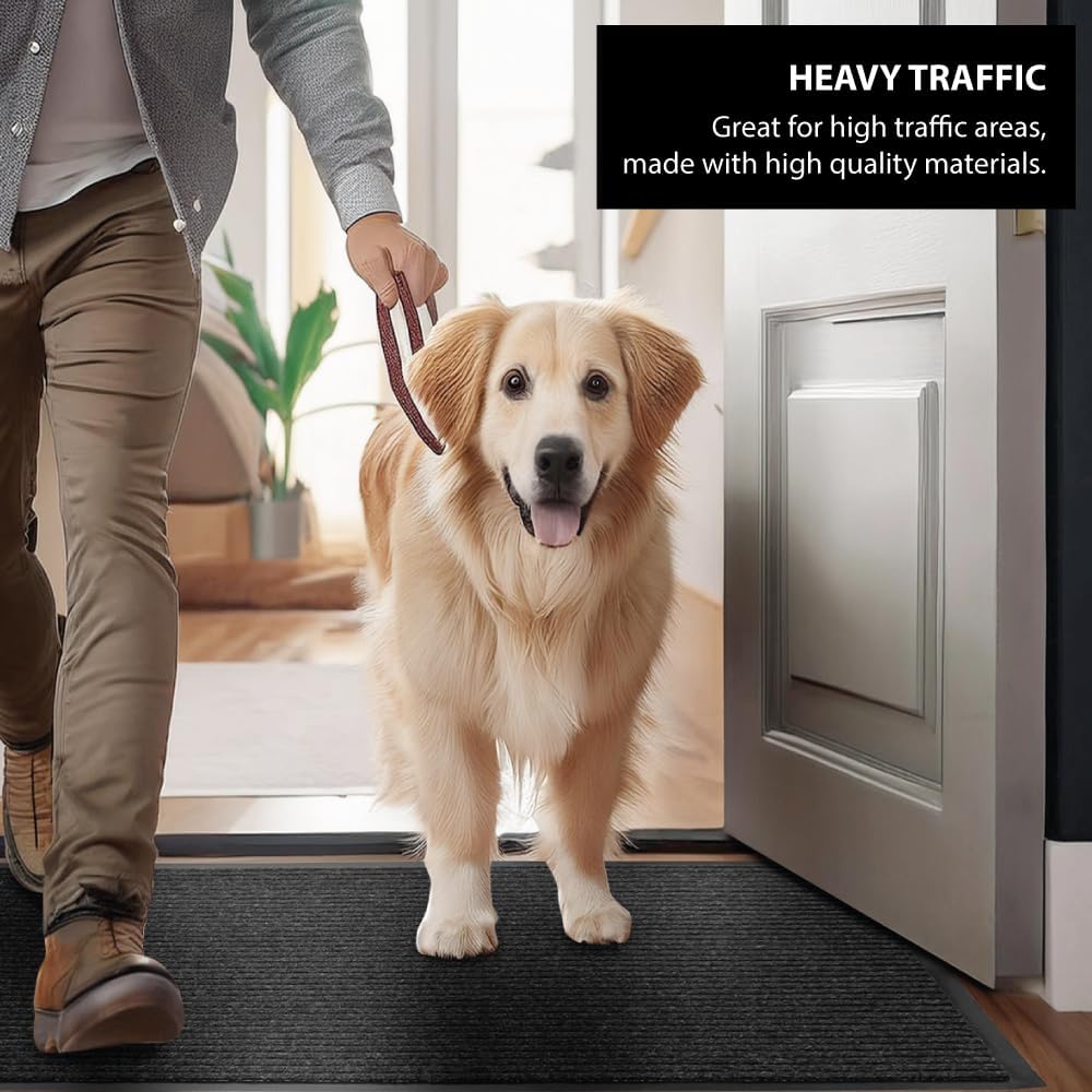 UNIMAT Traffic Guard Door Mat, 3´x 5´, Heavy Duty Waterproof Doormat, Stain and Fade Resistant