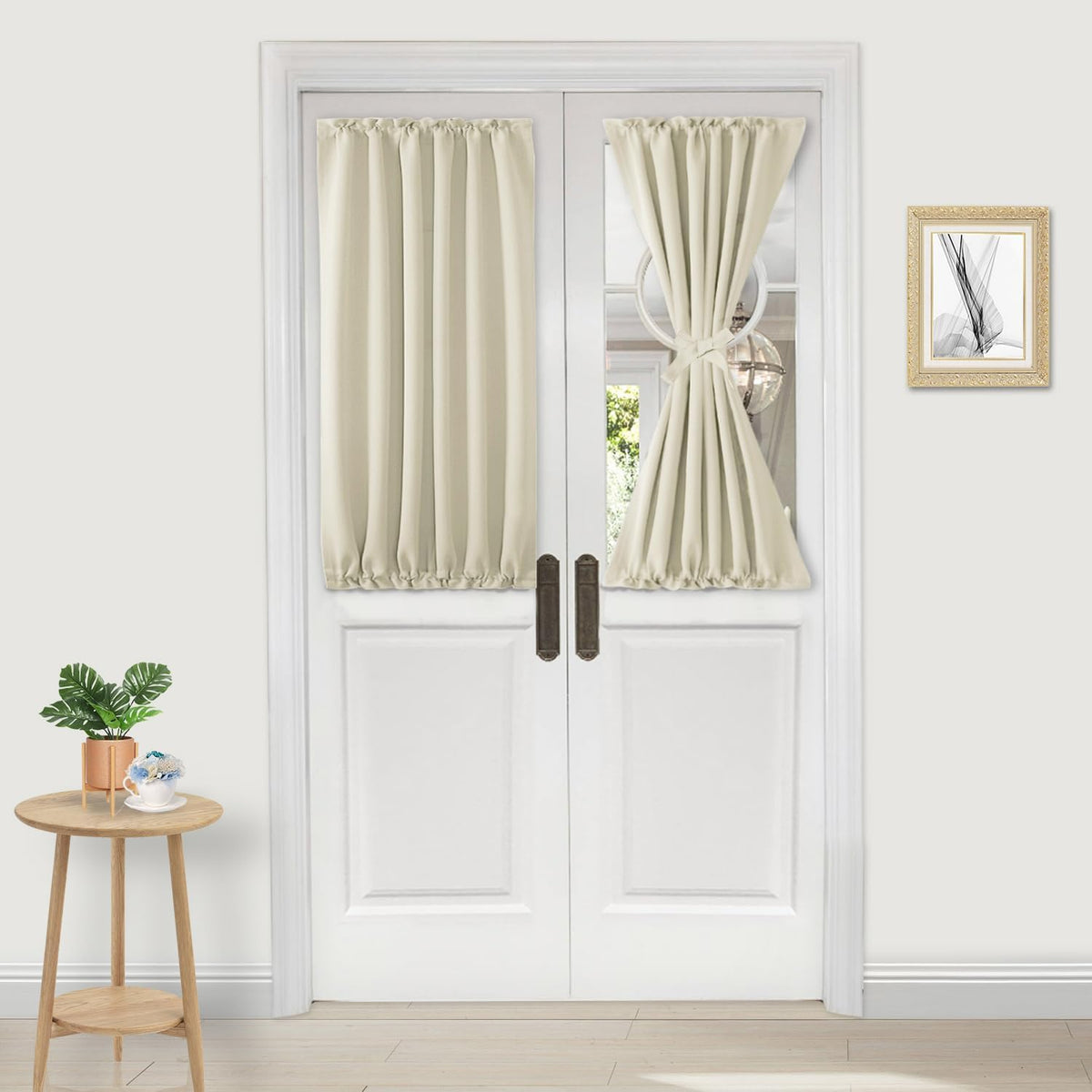 DWCN French Door Curtains – Rod Pocket Thermal Blackout Curtain for Window/Patio