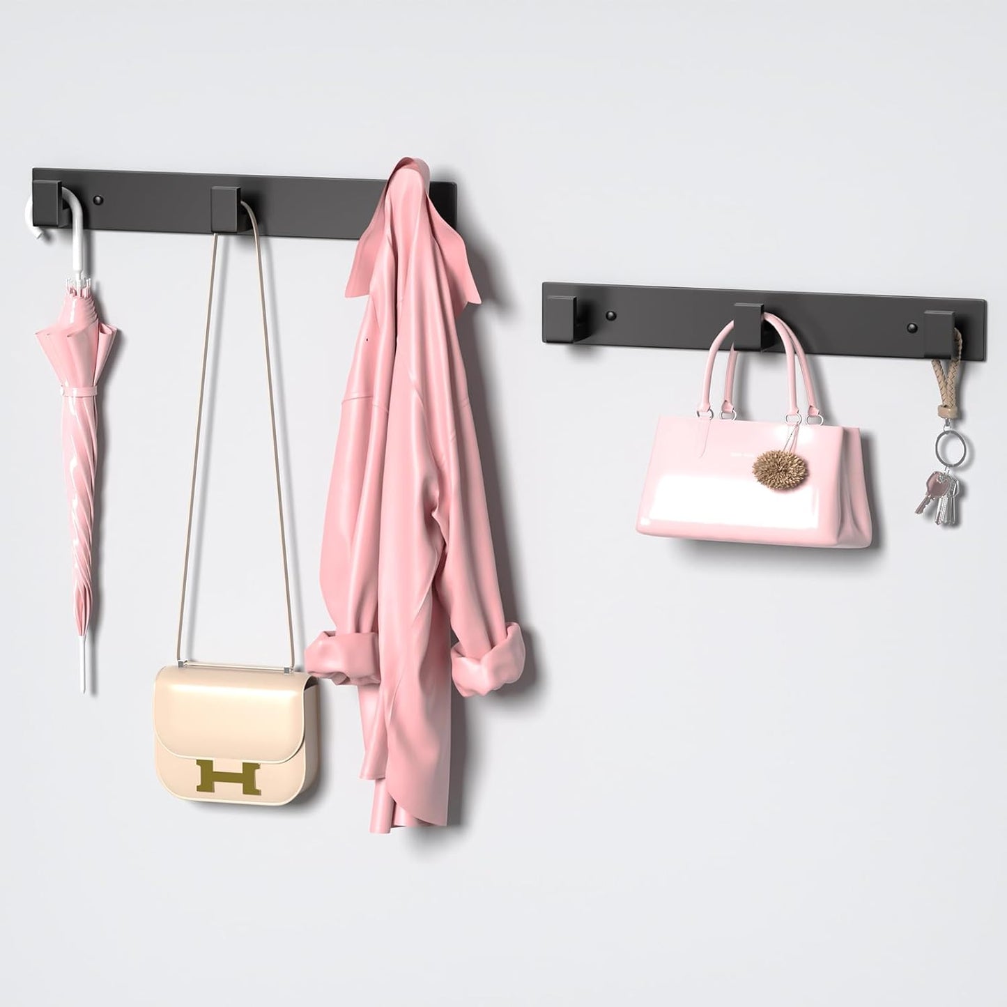 PMMASTO Wall Mounted Coat Hooks- Stainless Steel Rust-Resistant Bathroom Hangers for