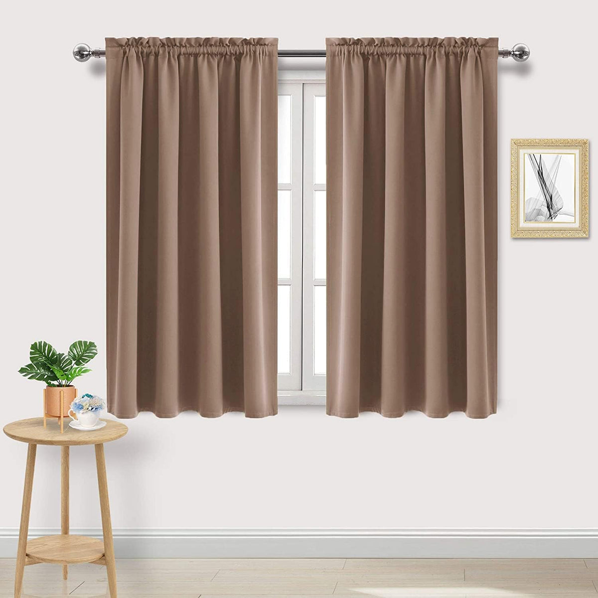 DWCN Blackout Curtains Room Darkening Thermal Insulated Bedroom Curtains Window Curtain Panels, 52