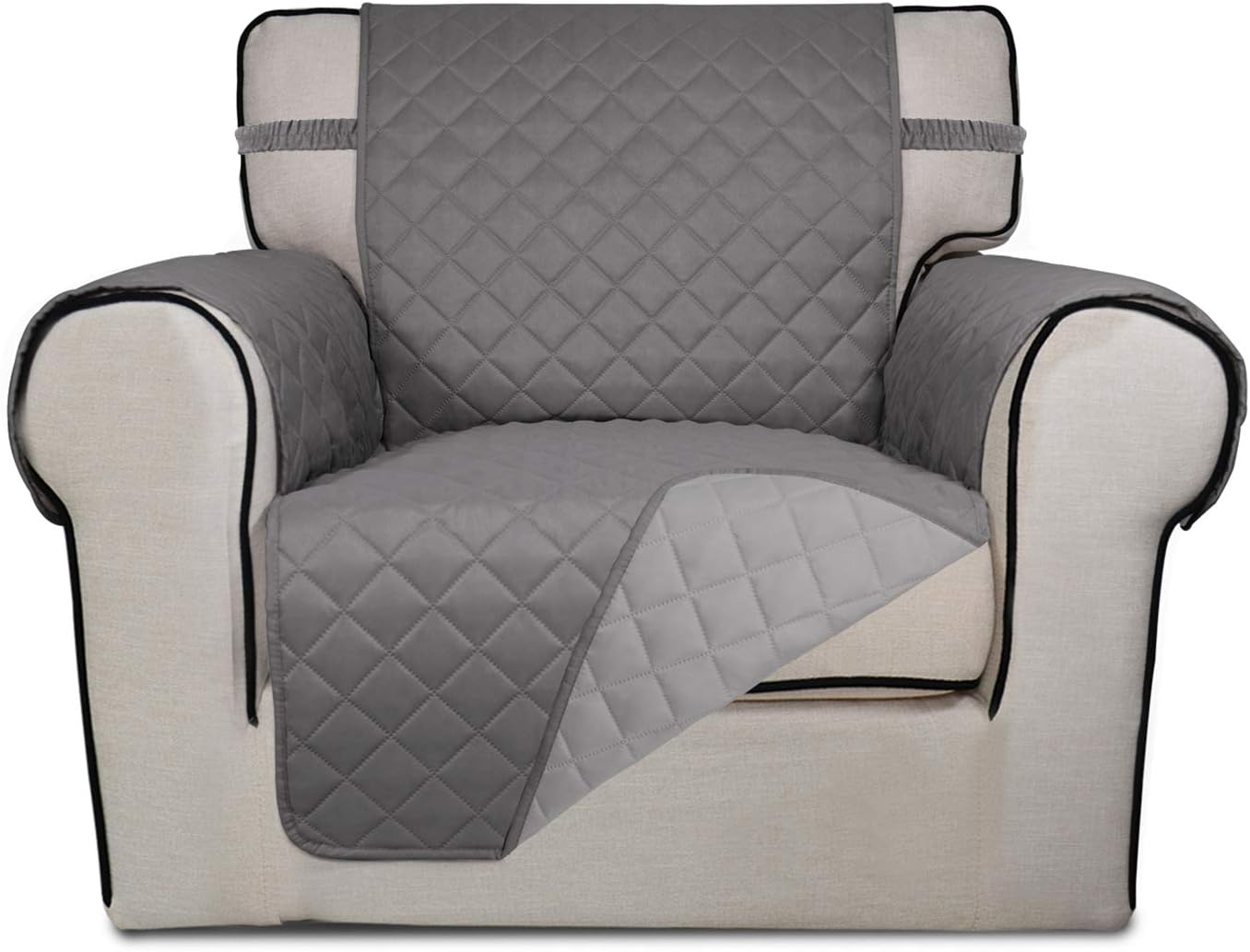 PureFit Reversible Quilted Sofa Cover, Water Resistant Slipcover Furniture Protector, Washable