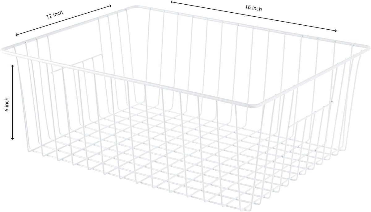 Freezer Organizer Bins, Upright Freezer Baskets for 16, 17, 21 cu.ft Standup Freezer, Wire Storage