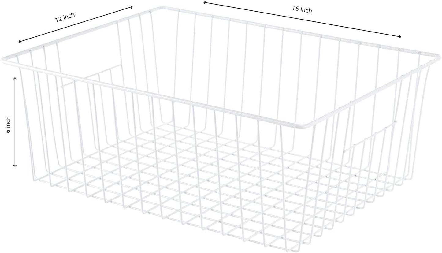 Freezer Organizer Bins, Upright Freezer Baskets for 16, 17, 21 cu.ft Standup Freezer, Wire Storage
