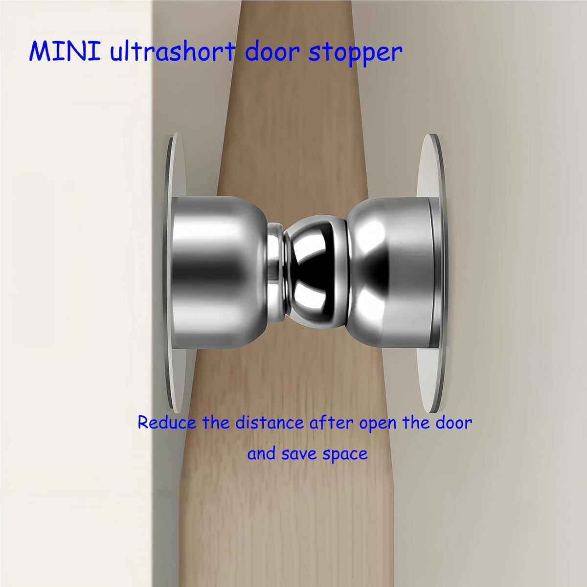 Door Stopper,2 Packs Mini Magnetic Door Stop for Heavy Duty Door,Stainless Steel Ultra-Short Soft