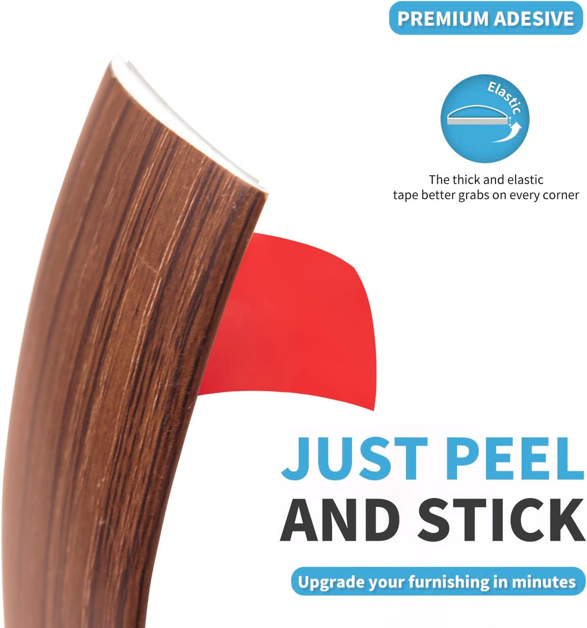 Art3d Self Adhesive Vinyl Floor Transition Strip,Laminate Floor Strip Floor Flat Divider Strip for