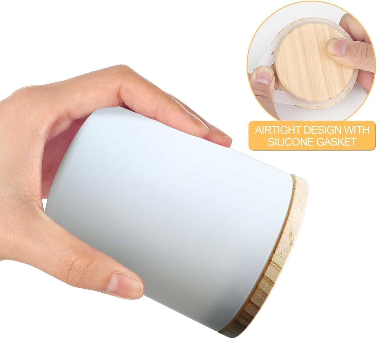 Thick Candle Jars for Making Candles 12 Pcs, 7 OZ Empty Jars with Wood Lids for Candle Making