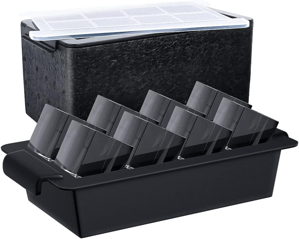 TINANA Upgrade 2 Inch Clear Ice Cube Tray Make 8 Large Square Crystal Clear Ice Cube Maker for
