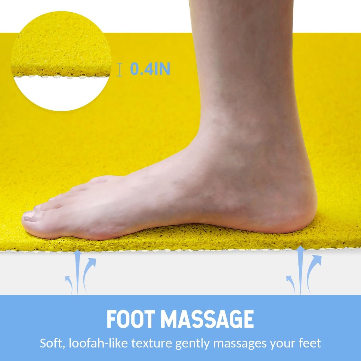 Non-Slip Bathtub Mat, 2 Pack Anti Slip Shower Mat, Fast Drying Bathtub Mats, Foot Scrubber Mat