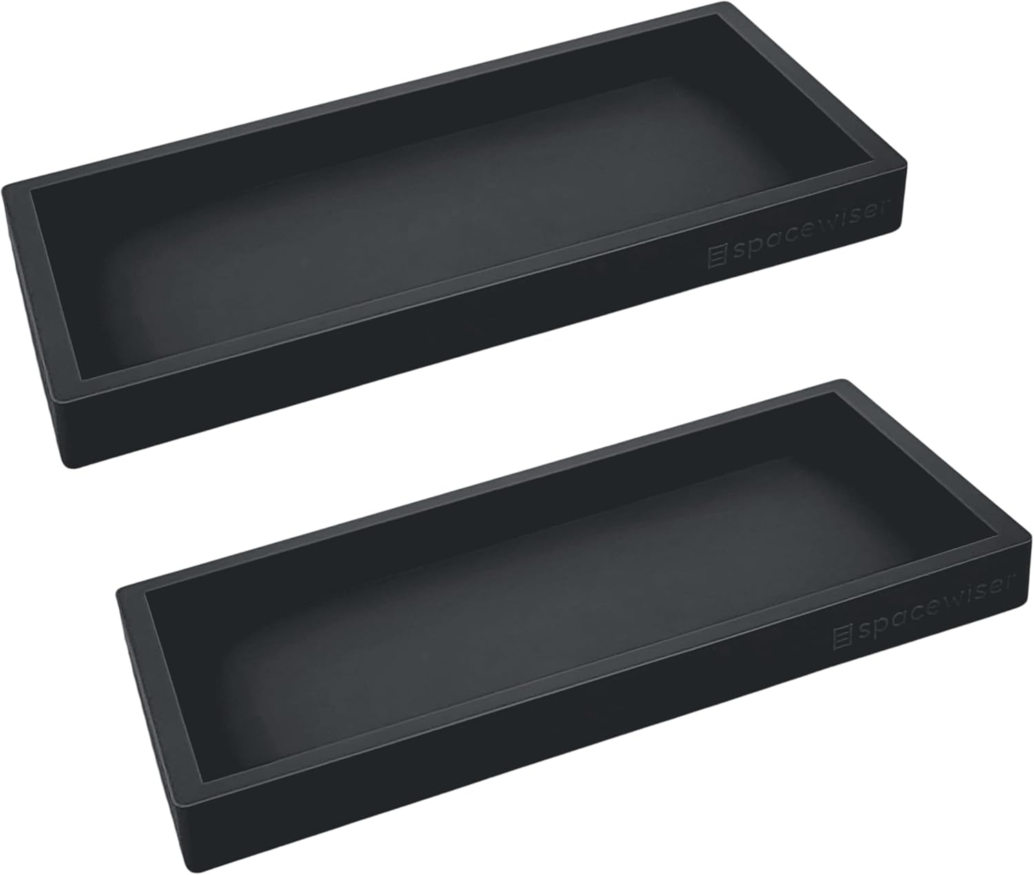 Countertop and Vanity Tray - 2 PC Small 7.7" Silicone Bathroom Trays, Kitchen Soap Tray, Dish