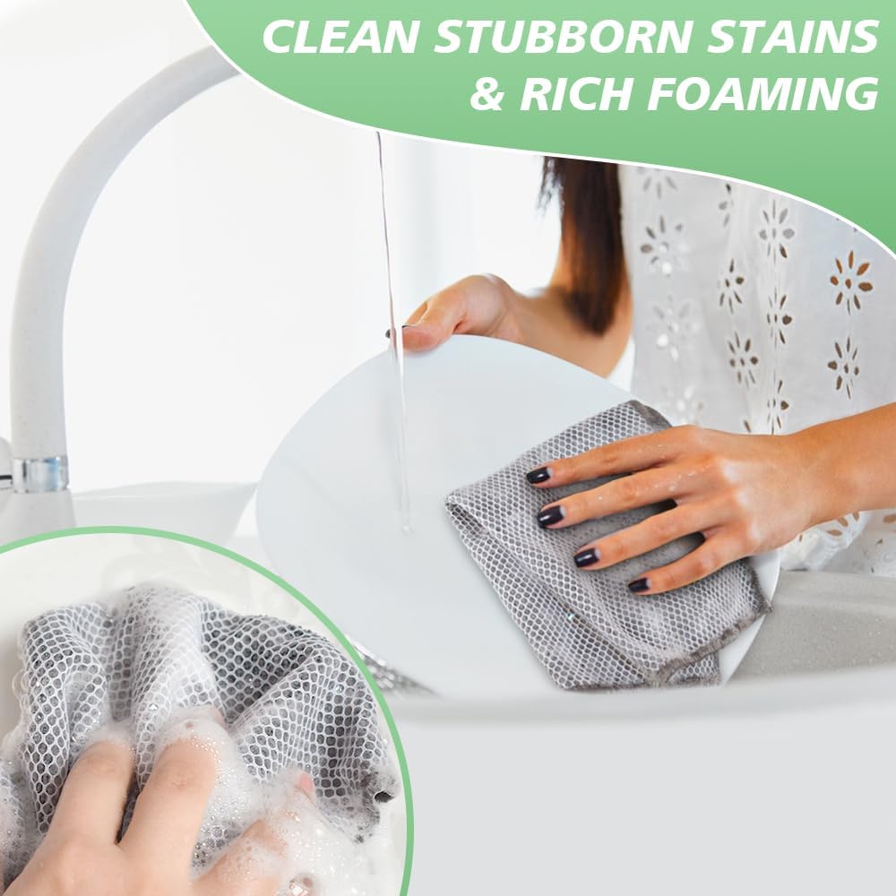 SINLAND Microfiber Dish Cloths Dish Rags for Washing Dishes Best Kitchen Washcloth Cleaning Cloths