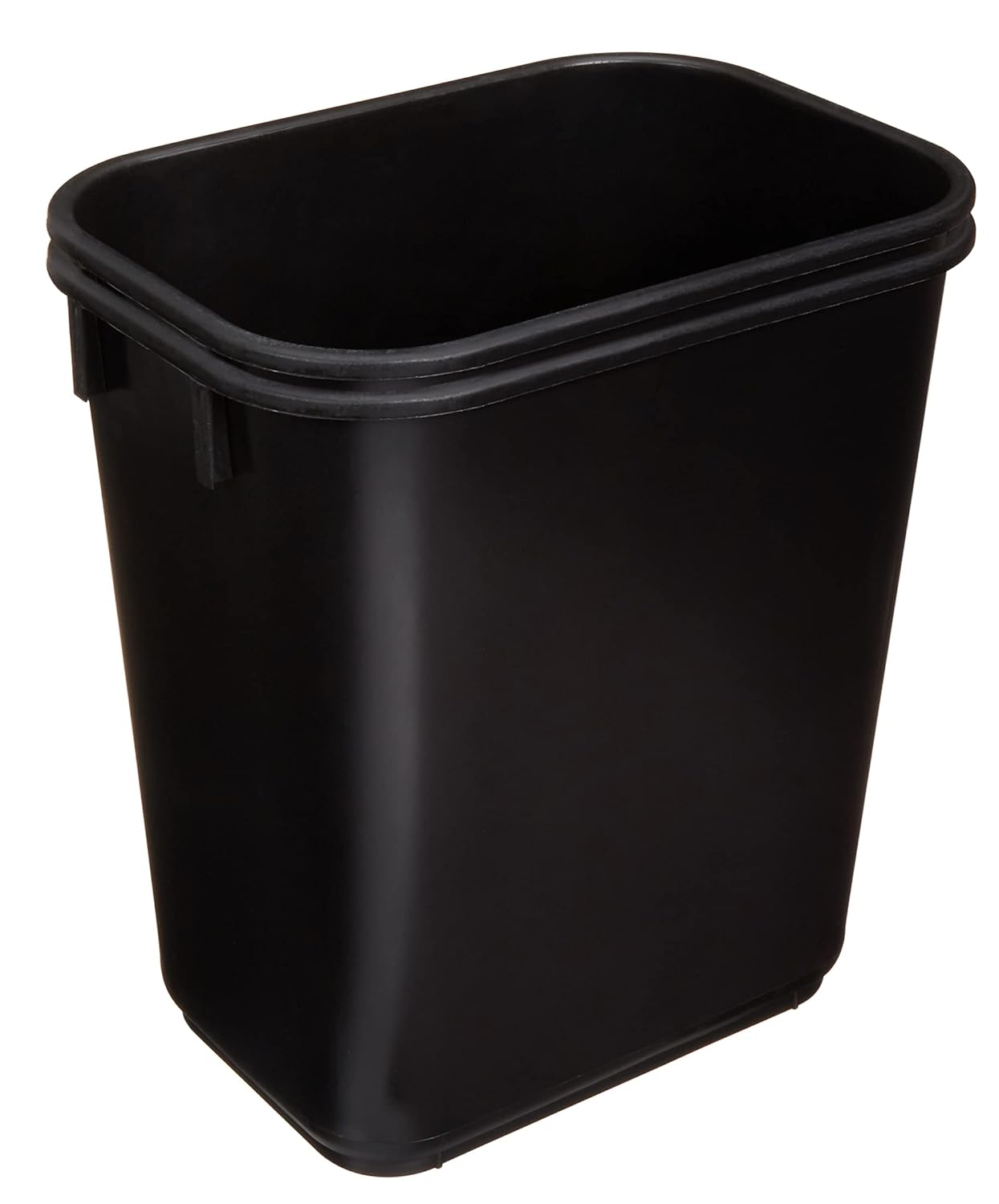 Amazon Basics Small Trash Can, Rectangular Commercial Office Wastebasket, 3 Gallon (Pack Of 2)