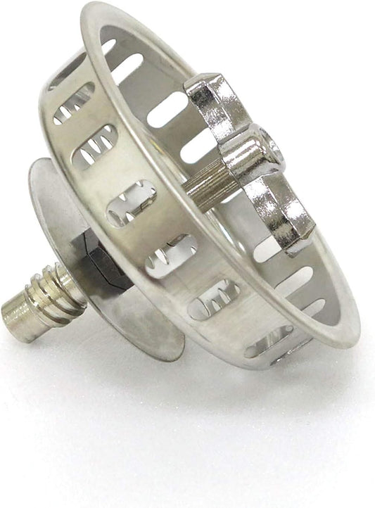 Twist Lock Basket Strainer Replacement (Premium 304 Stainless Steel Construction) for 3-1/2" Spin