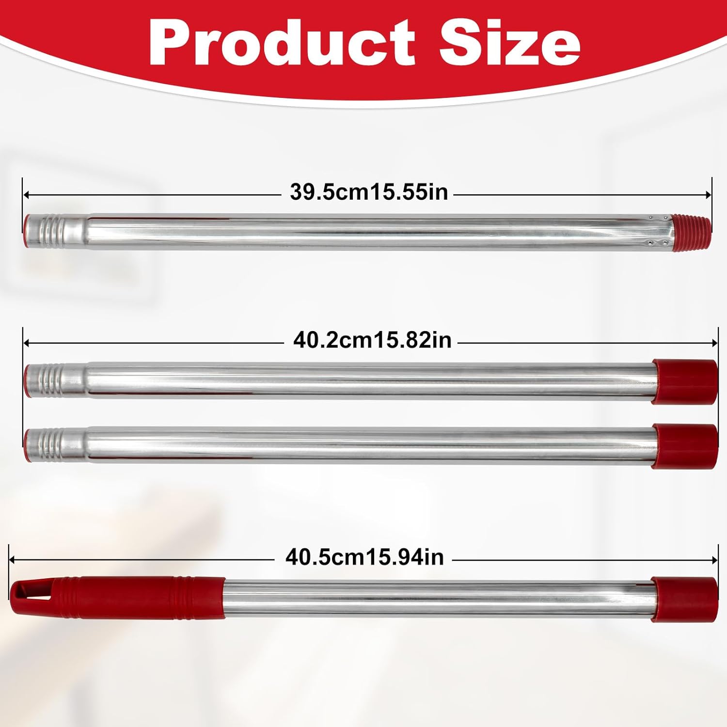 Mop Handle for Ocedar, Spin Mop Handle for O Cedar, 4-Section Mopping Handles Replacement for