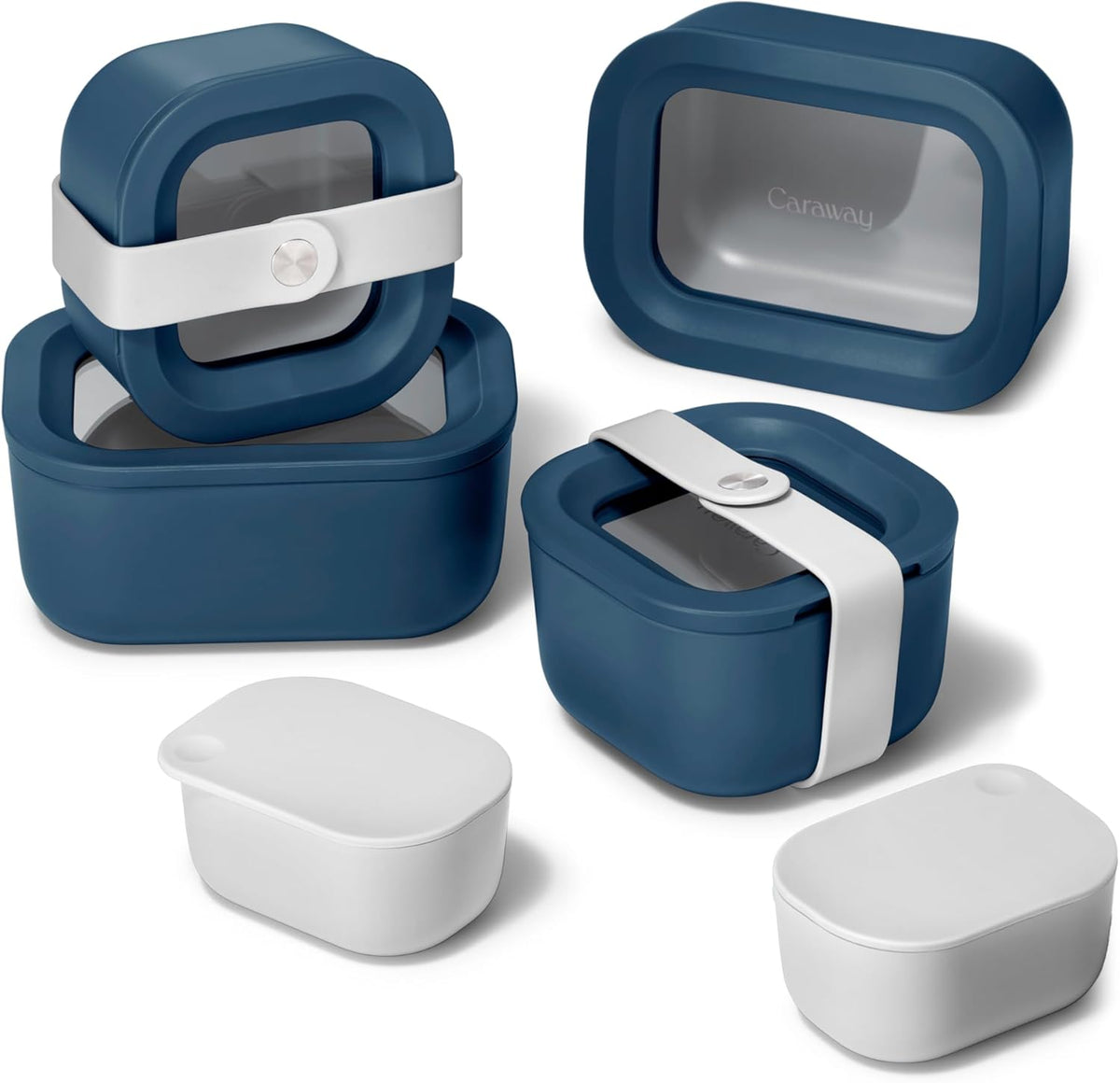 Caraway Mini Food Storage 11pc Set - Glass Storage Containers for Food - Non-Toxic Ceramic-Coated