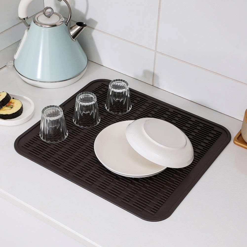Silicone Dish Drying Mat for Multiple Usage,Easy clean,Eco-friendly,Heat-resistant Silicone Mat for