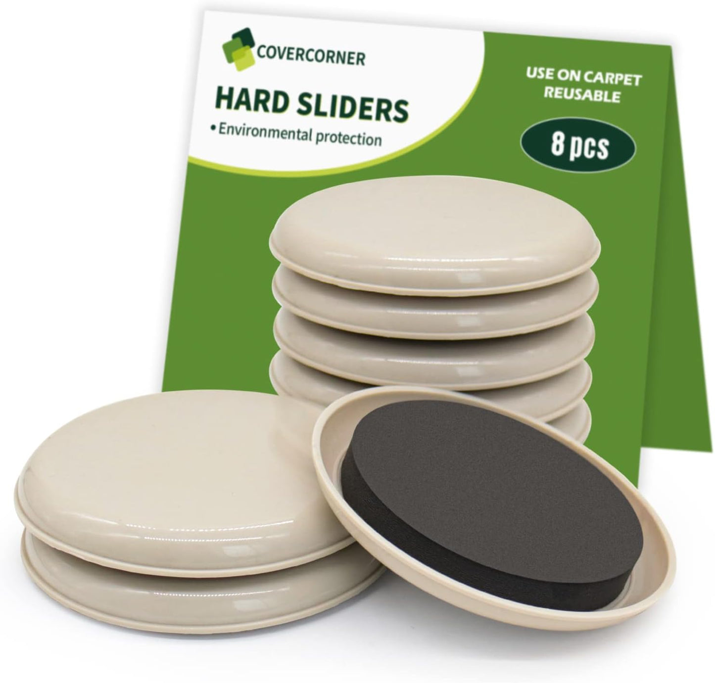 Furniture Sliders for Carpet 8 PCS - 4 3/4 inch Furniture Moving Slider Chair Legs Floors