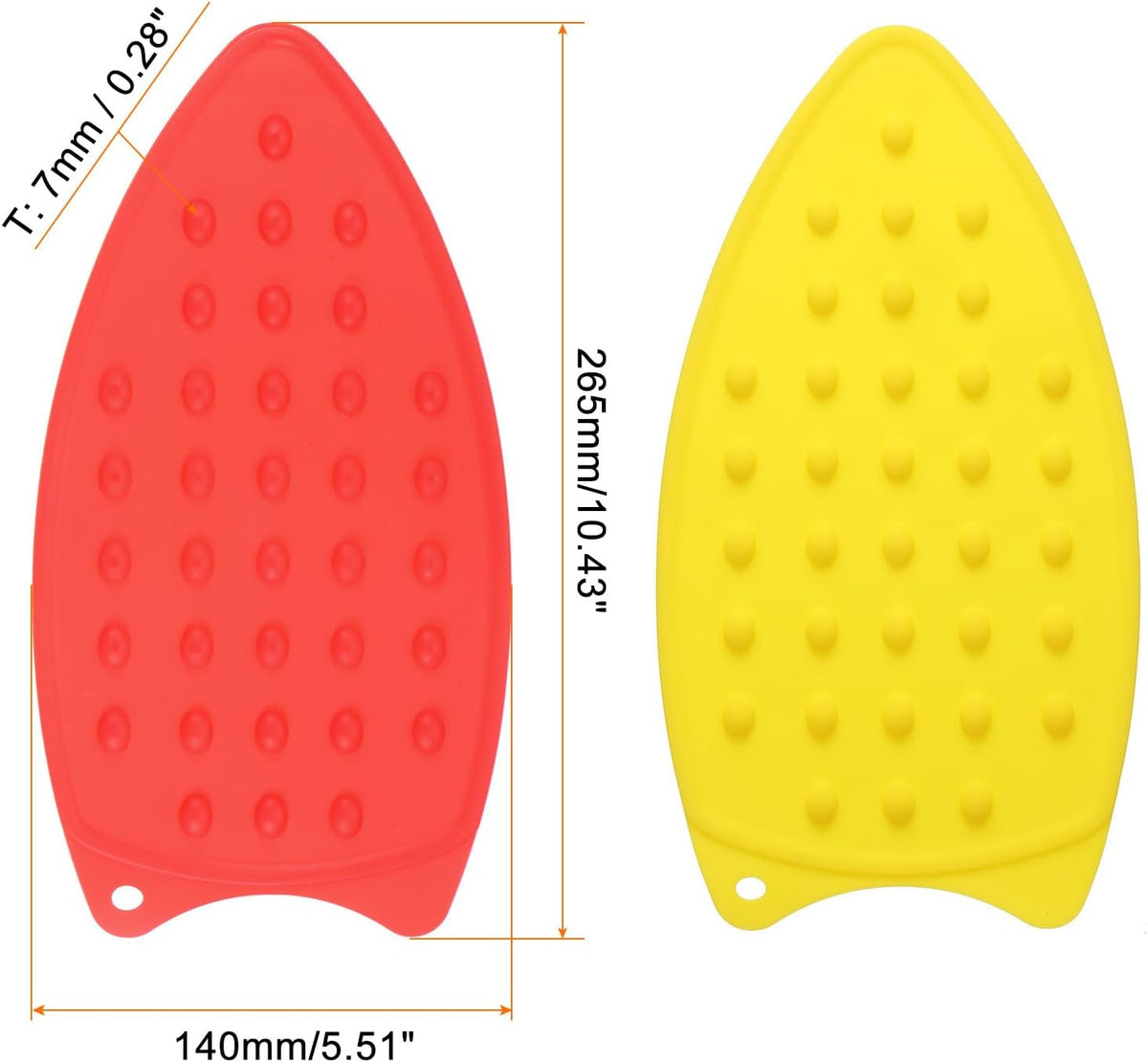 HARFINGTON 2pcs Silicone Iron Rest Pad, Multipurpose Iron Hot Resistant Mat Iron Rest Plate for