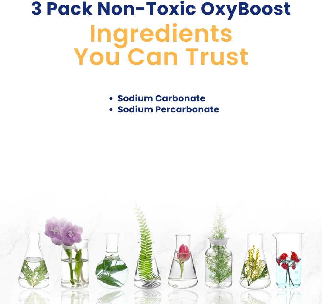 Truly Free OxyBoost - Oxygen Whitener & Clothes Stain Remover Laundry Detergent Powder with Sodium